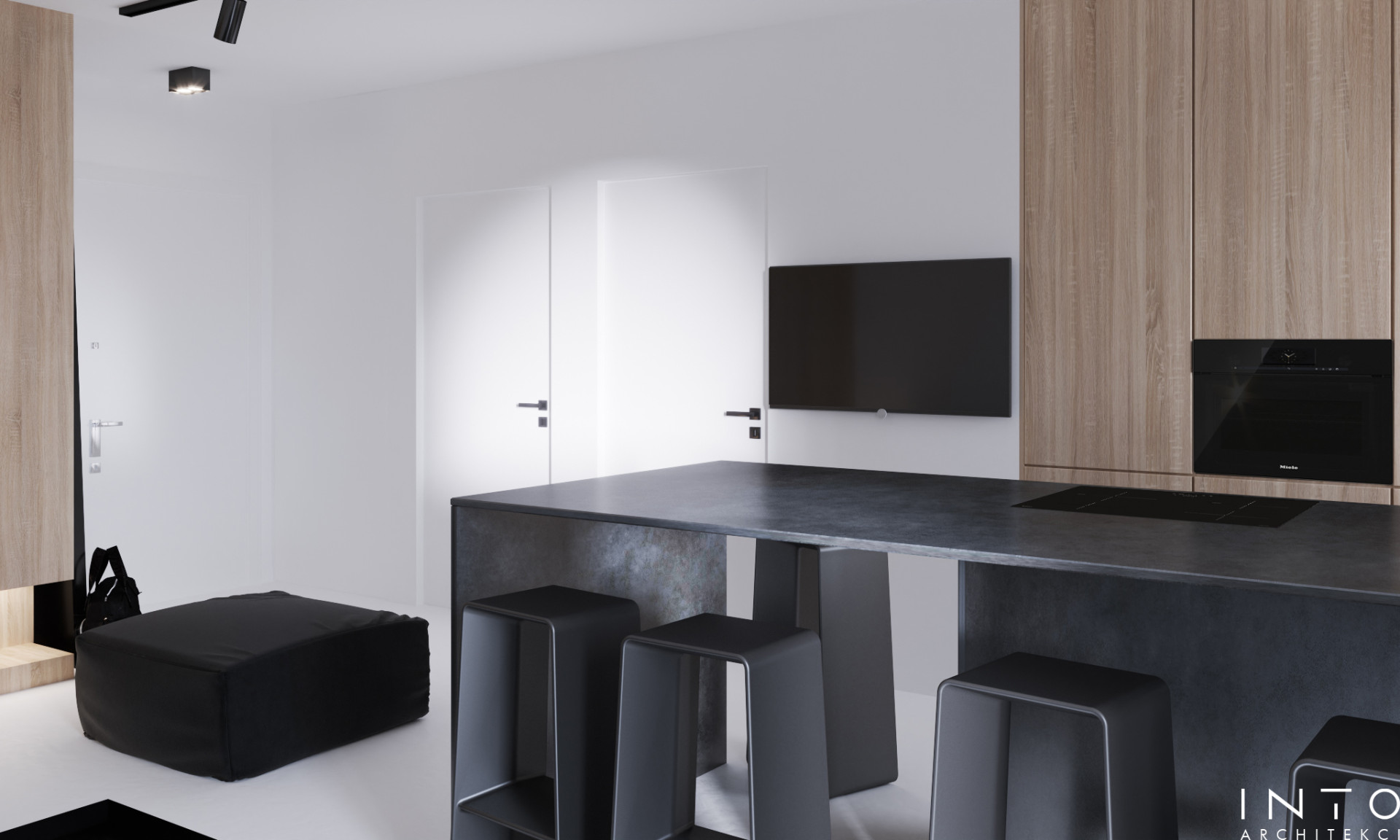 Minimalistyczne mieszkanie 55 m² Warszawa